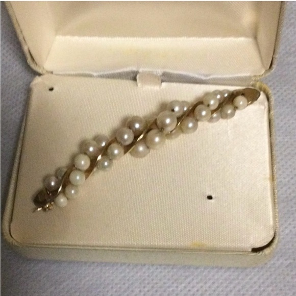 Vintage Elegant brooch with 30 real pearls - Picture 5 of 5